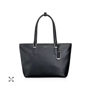 Tumi Sinclair tote black leather laptop carryon bag